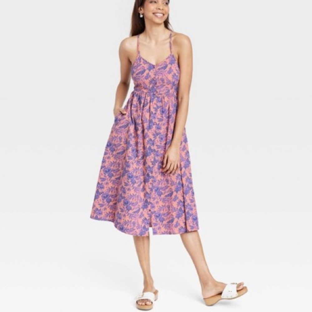 Women’s Sleeveless Tie-Back A-Line Dress
